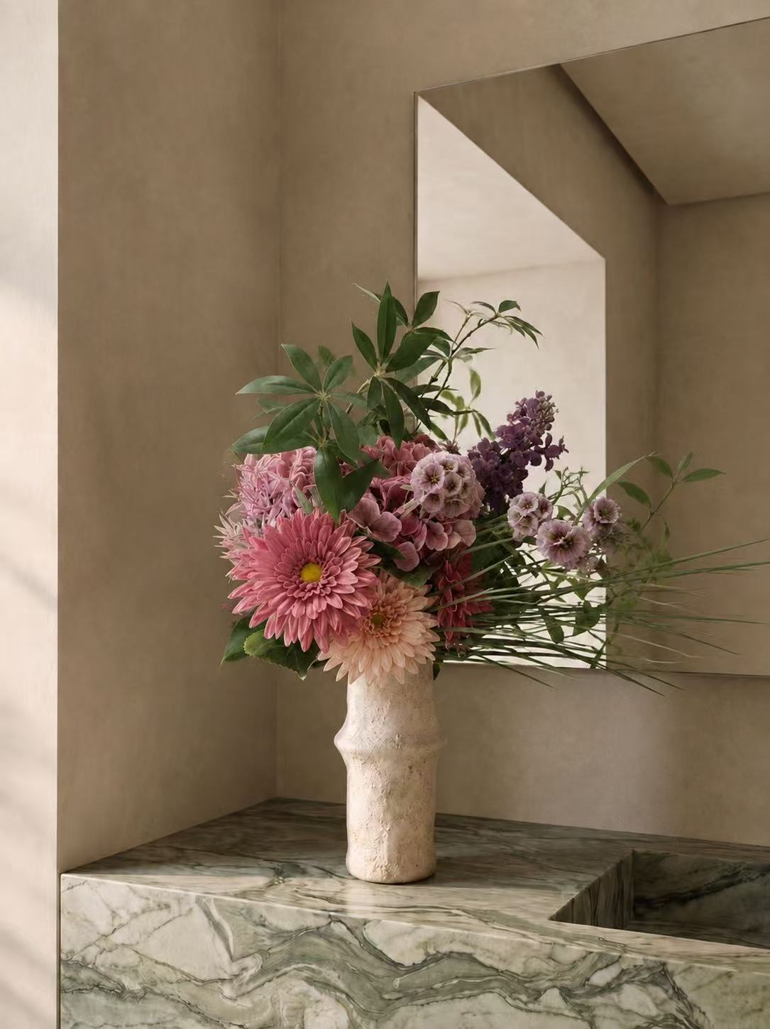 Blush SylRab vase arrangement