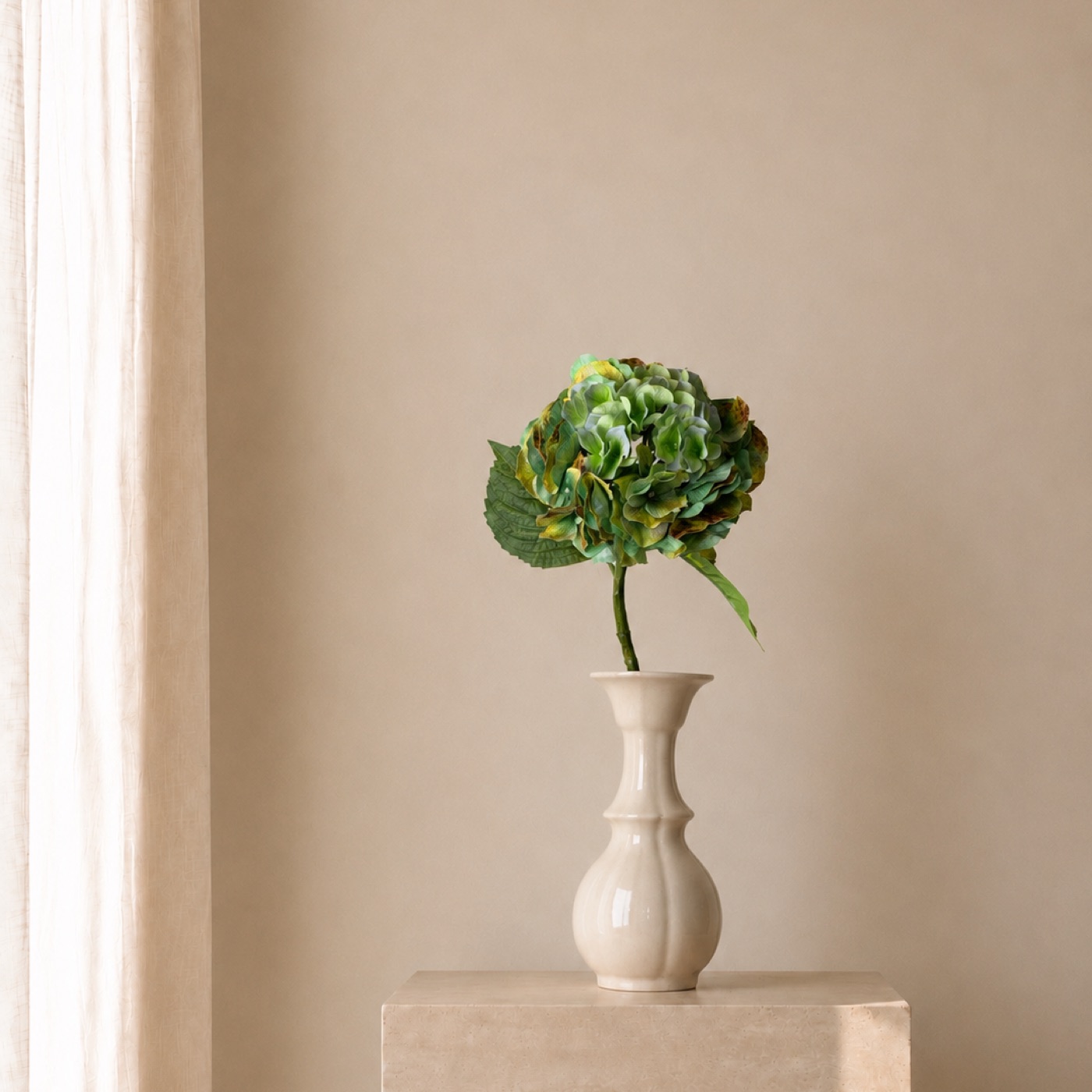 Olive Hydrangea Bud Vase