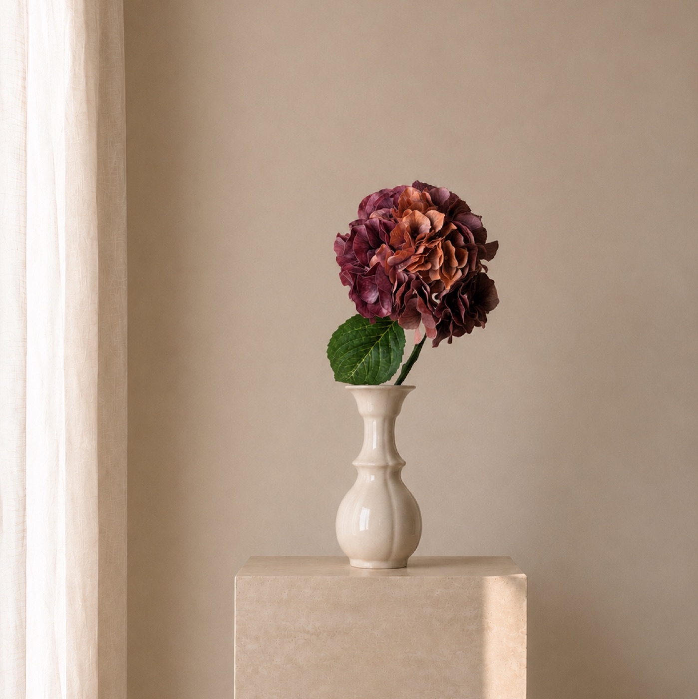 Mauve Hydrangea Petite Vase