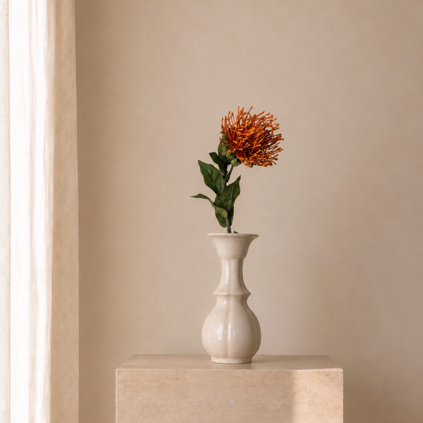 Copper Chrysanthemum Vase