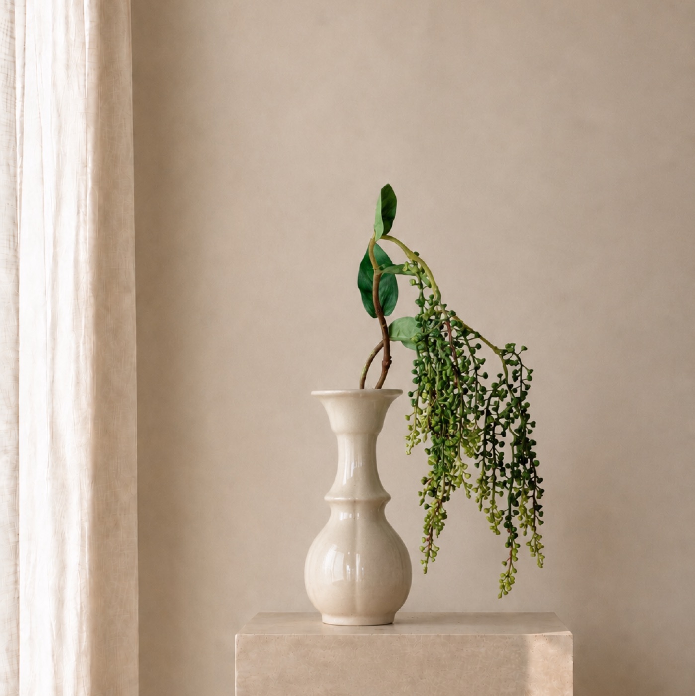 Cascade Amaranth Porcelain Vase