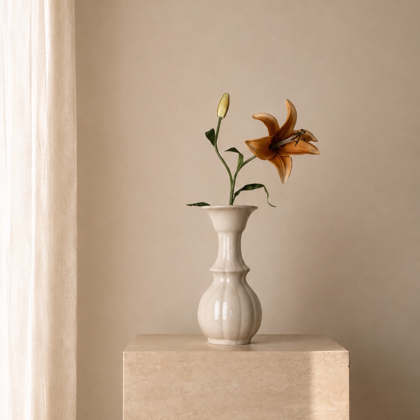Real-Touch Lily Stem (Orange)