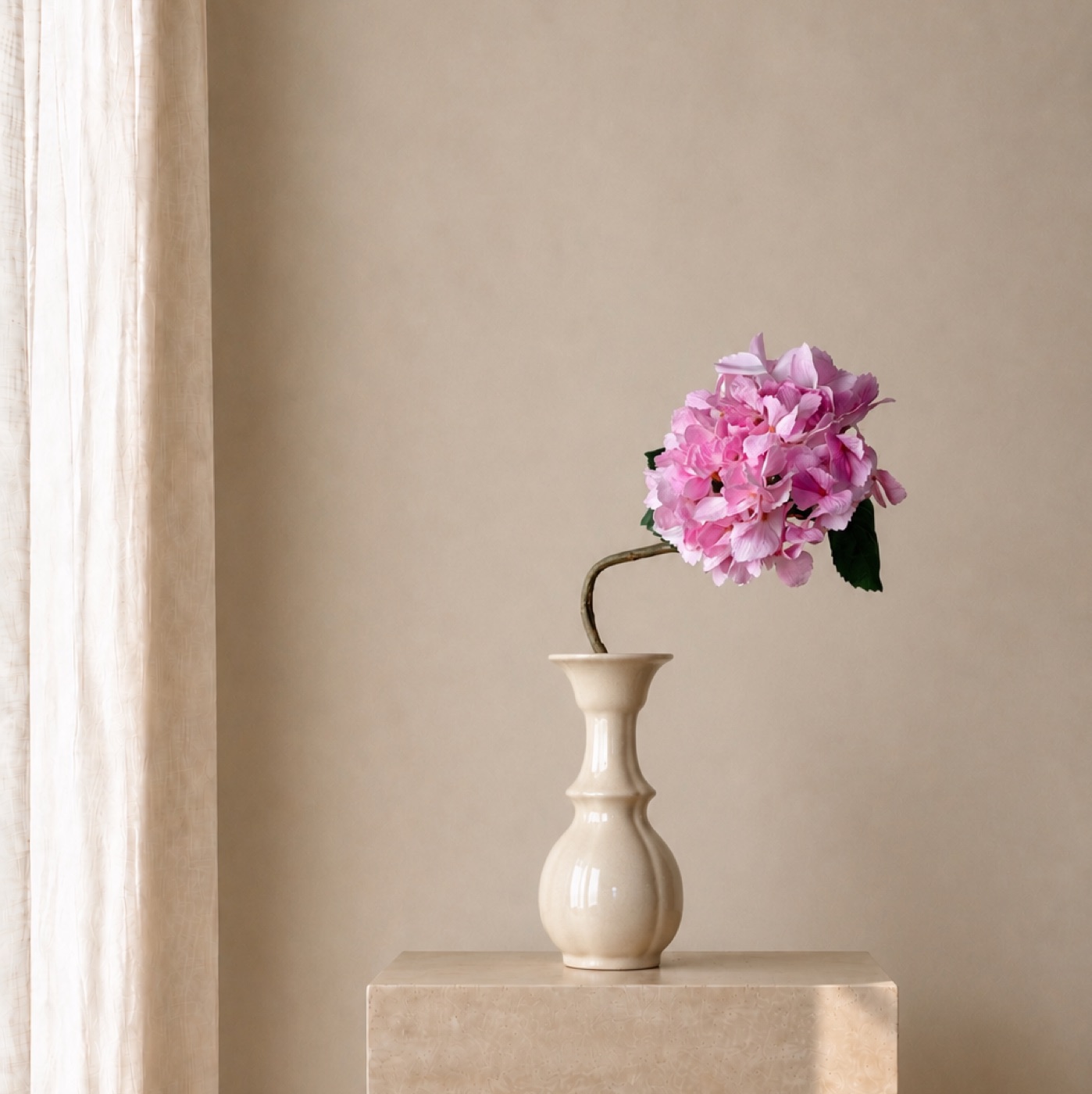 Blush Peony Arc Vase