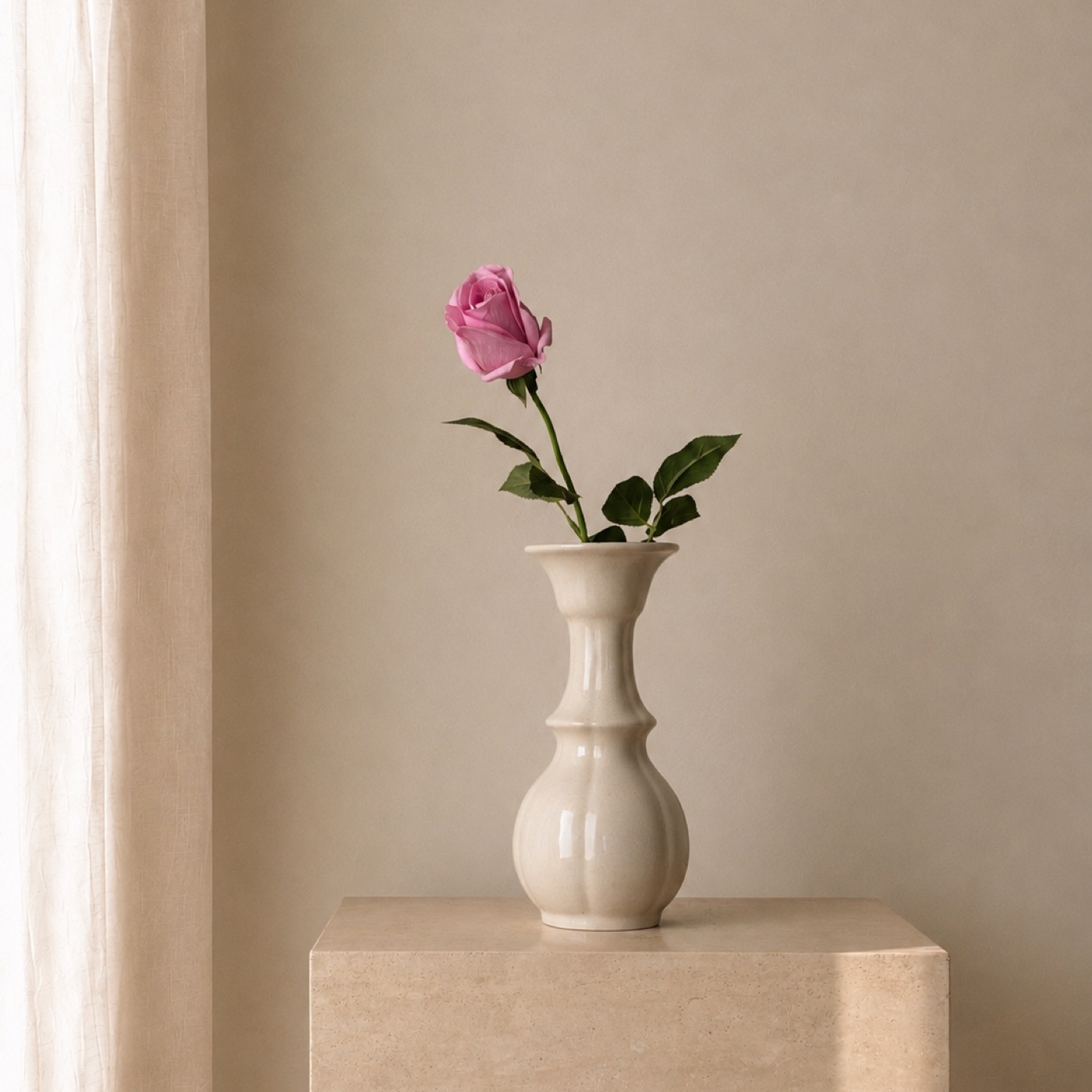 Rosebud Porcelain Vase