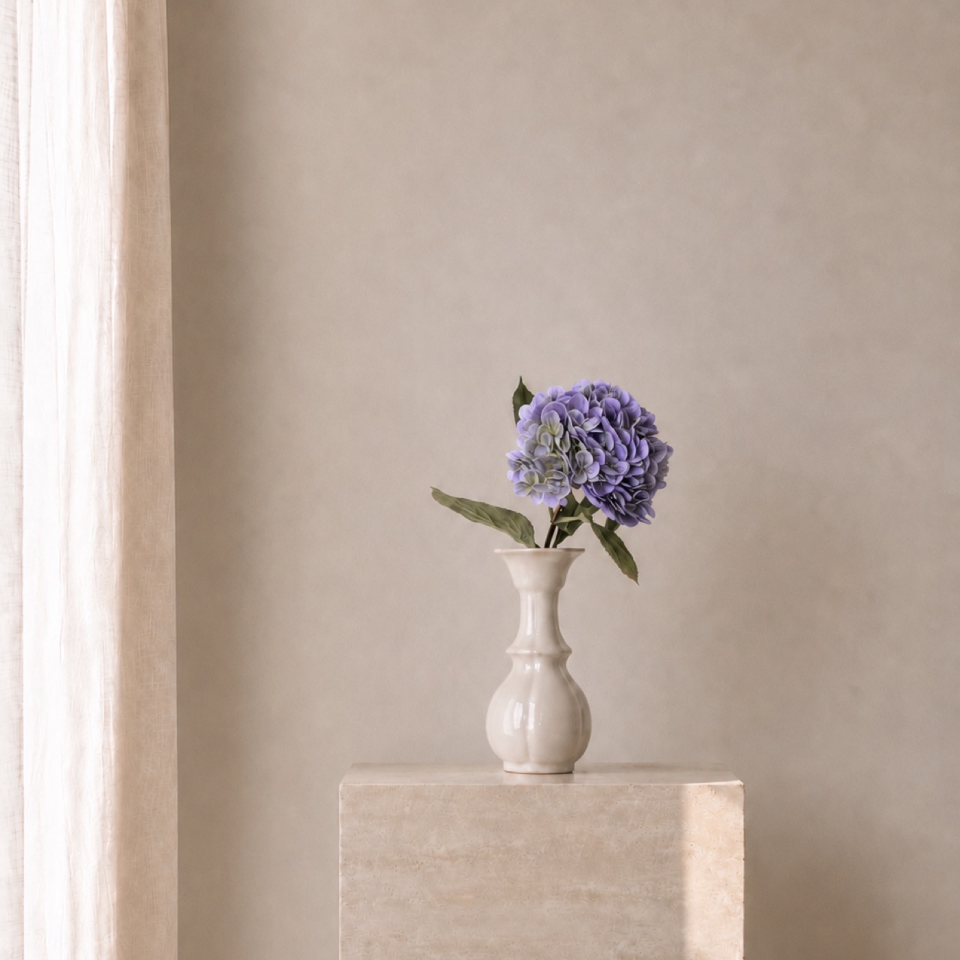 Delft Hydrangea Bud Vase