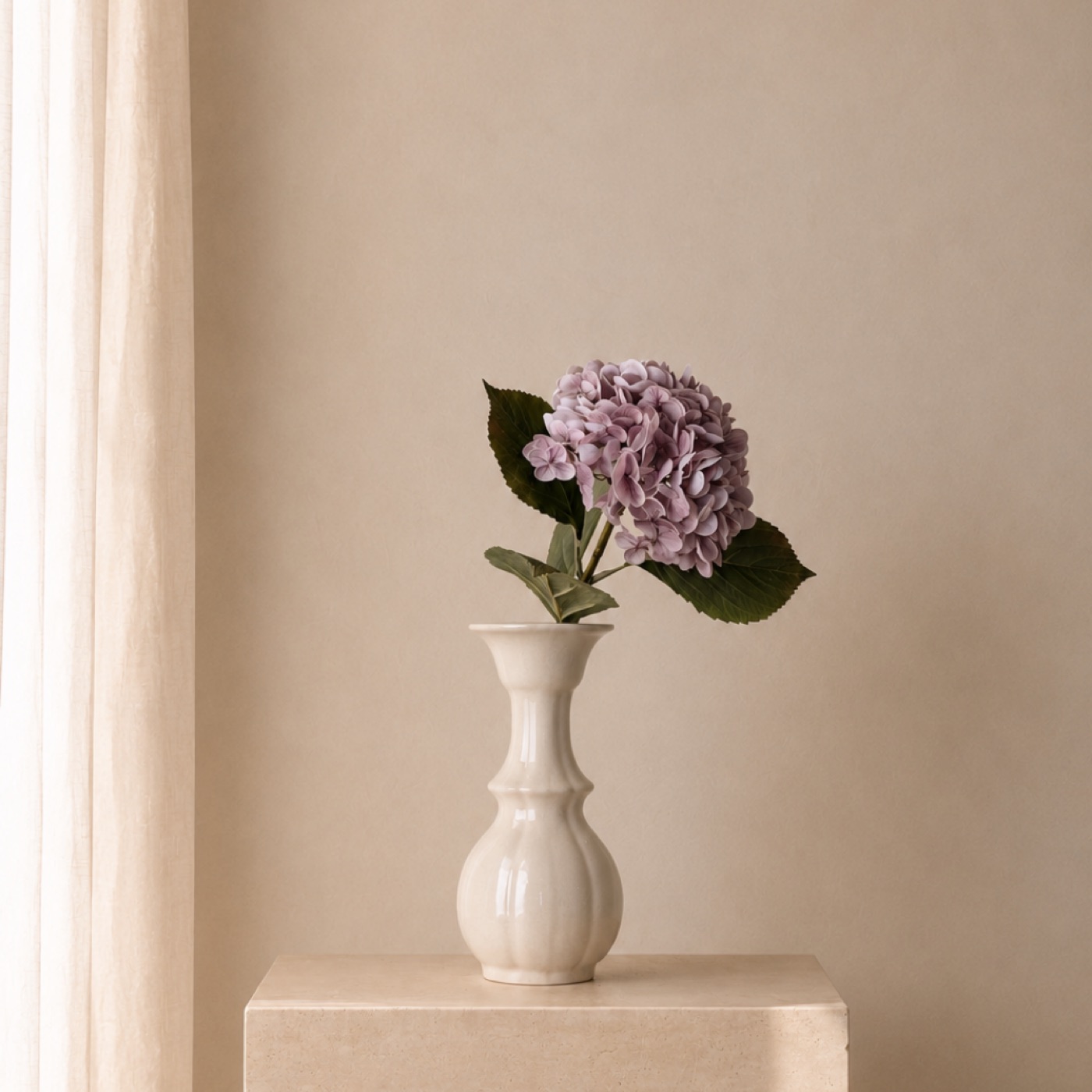 Real-Touch 'Athena' Hydrangea Stem (Deep Purple)