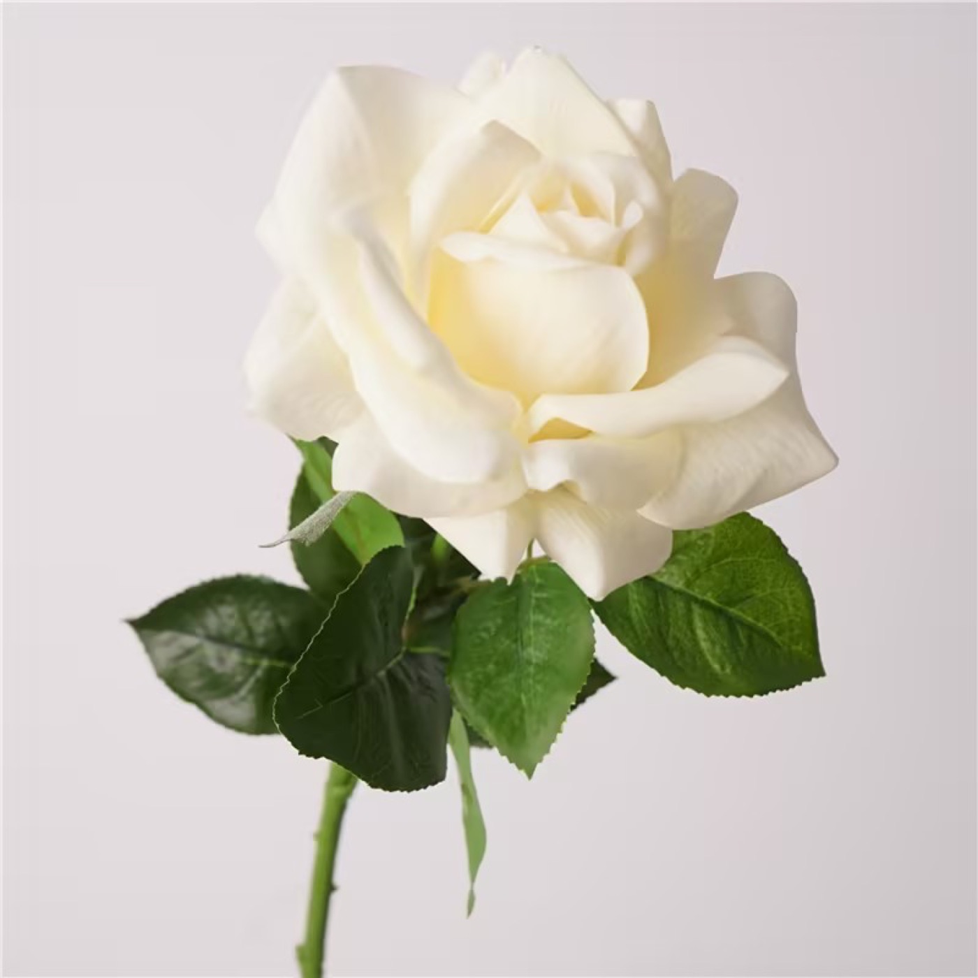 Real-Touch Petite Rose Stem (Light Yellow)
