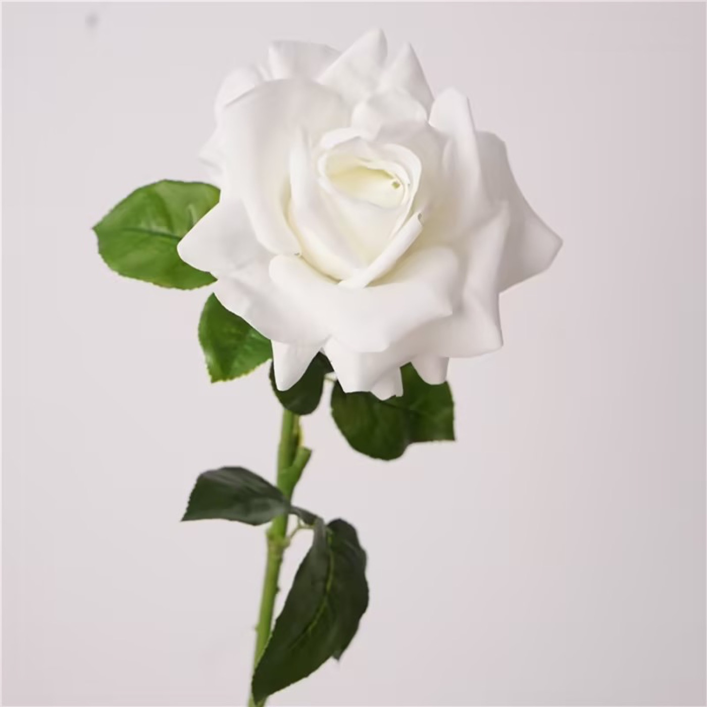 Real-Touch Petite Rose Stem (White)