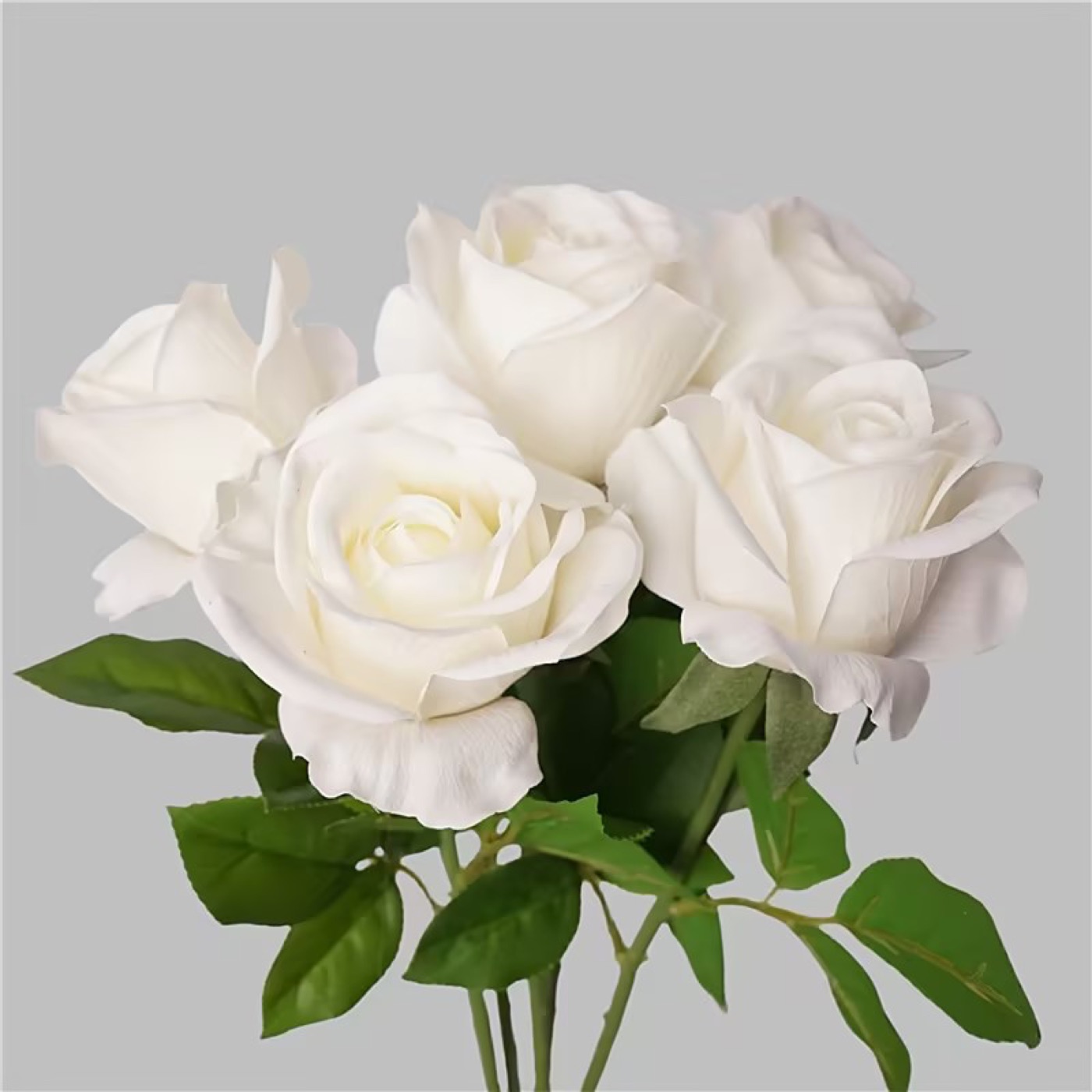 Real-Touch 'Britannia' Rose Stem (White)