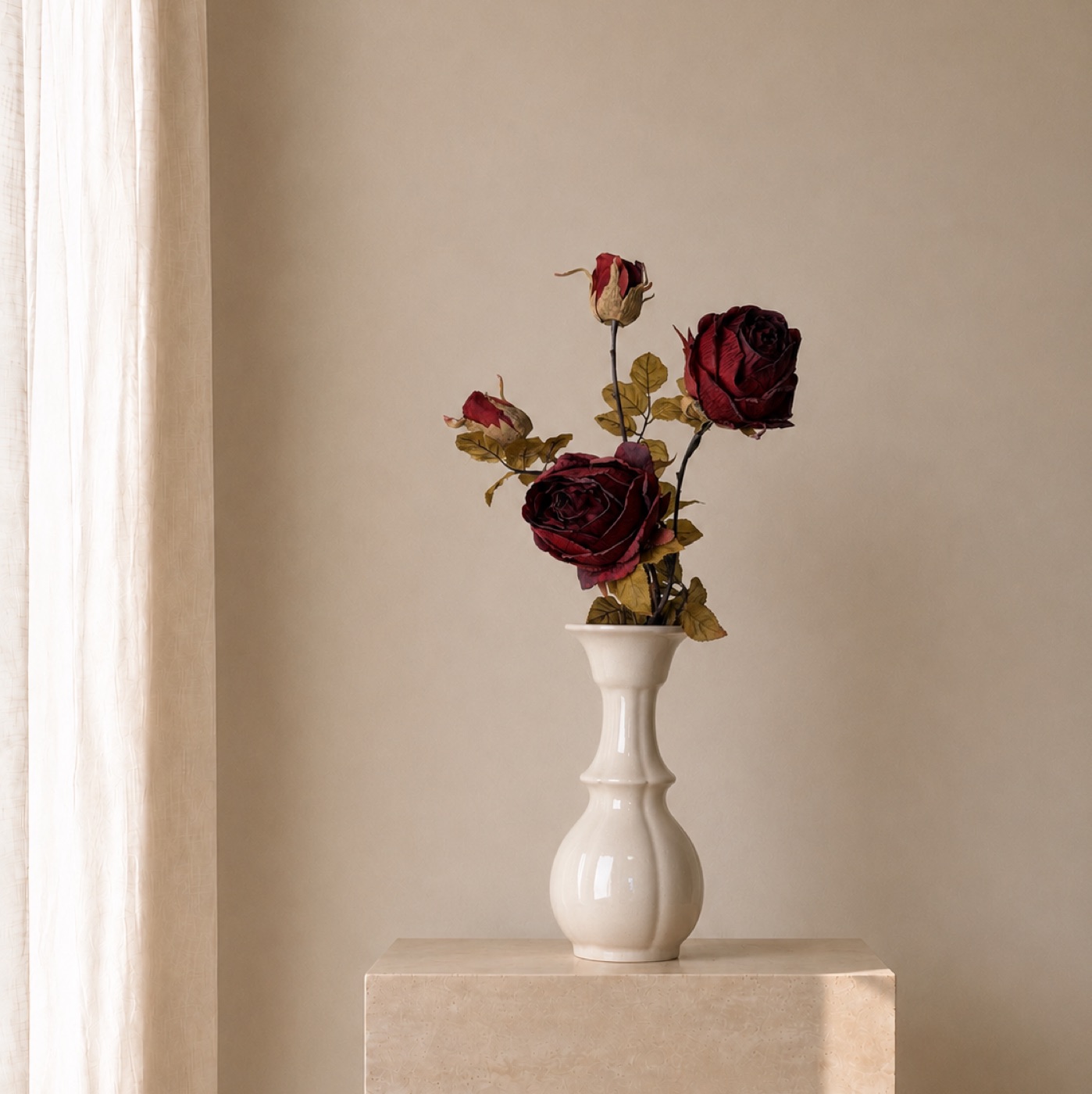 Bordeaux Rose Garden Vase