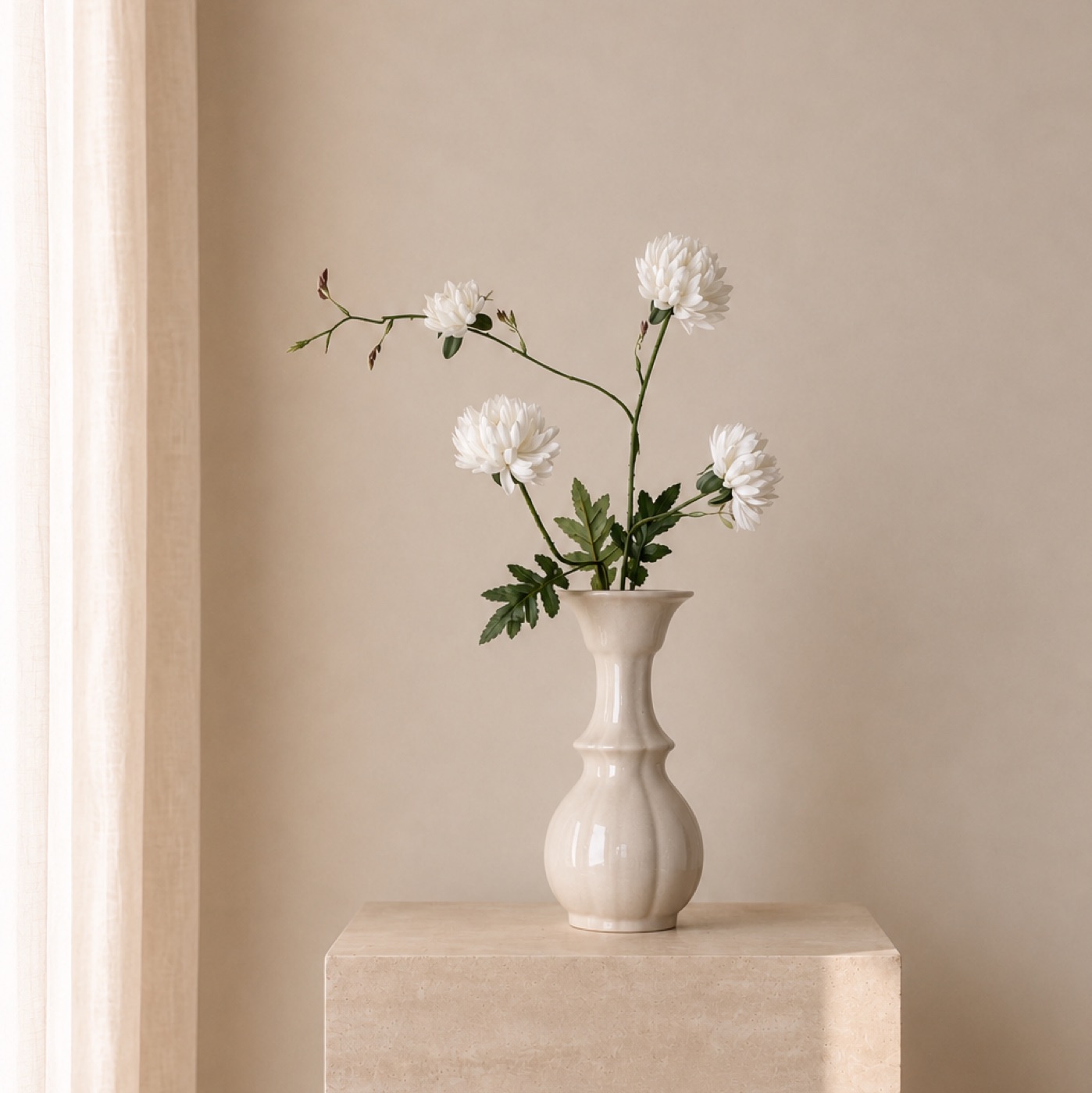 Snow Anemone Bud Vase