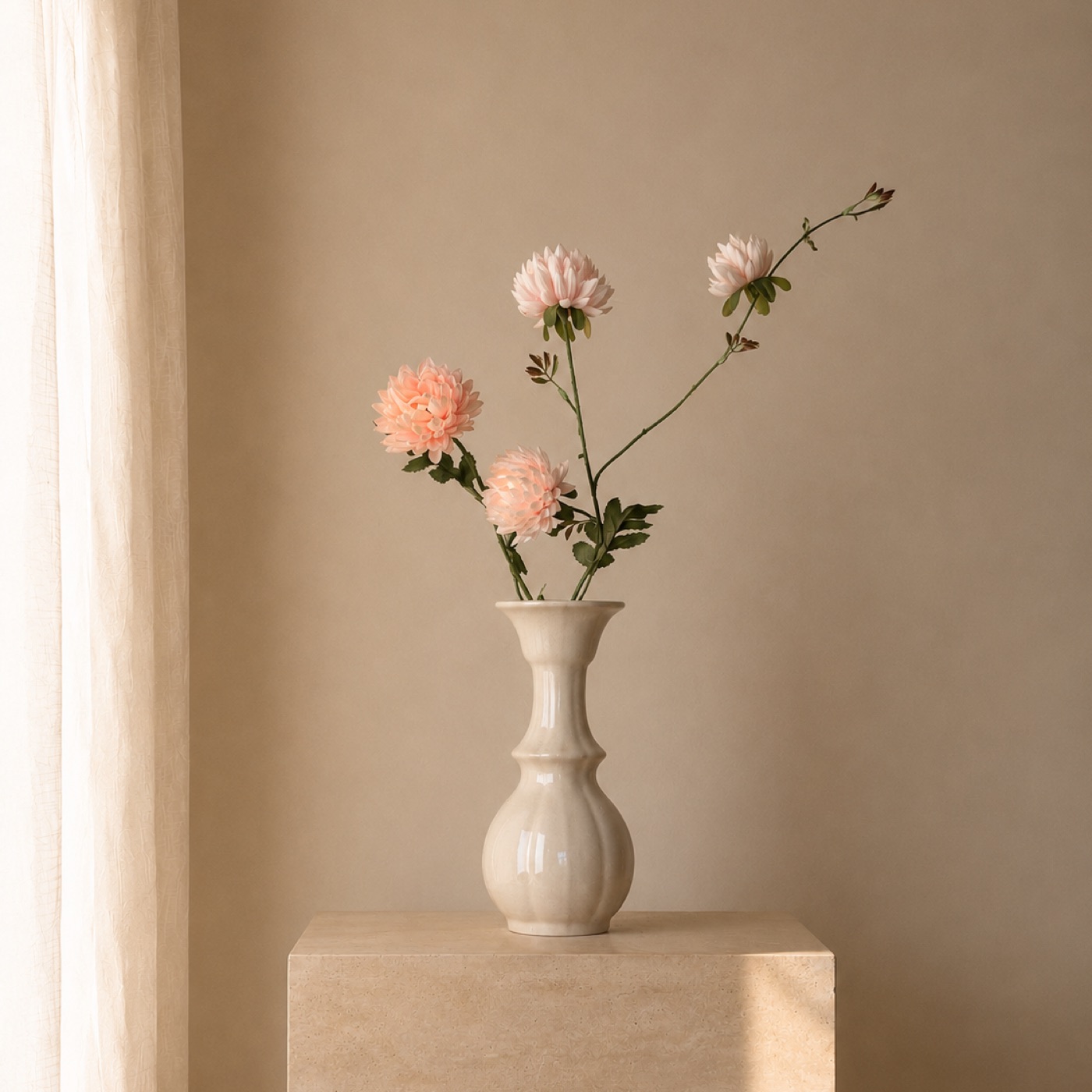 Blush Carnation Branch Vase