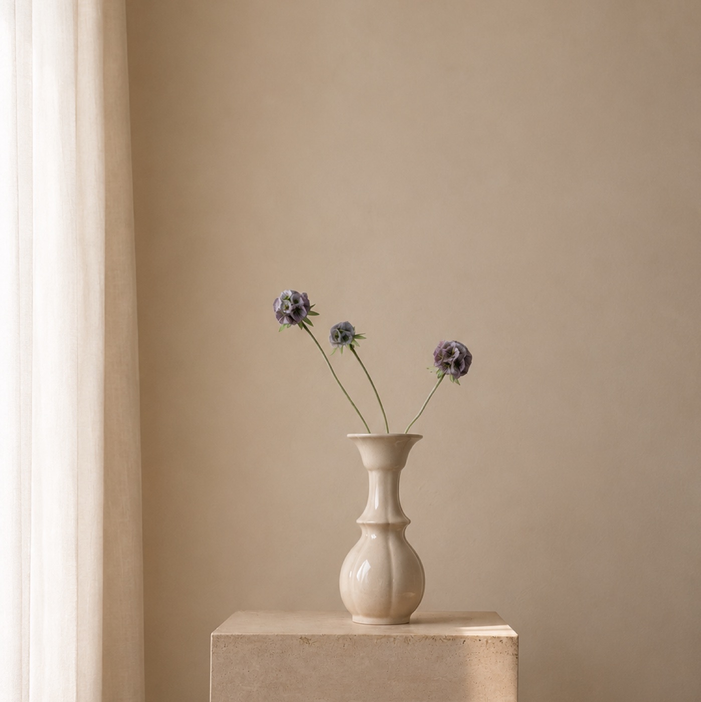 Faux Skimmia Berry Stem (Light Purple)