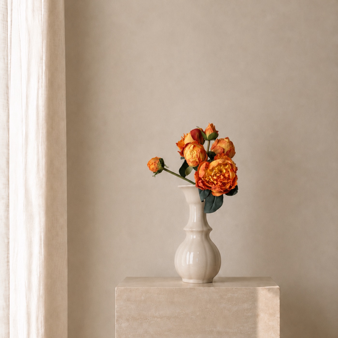 Tangerine Ranunculus Petite Vase