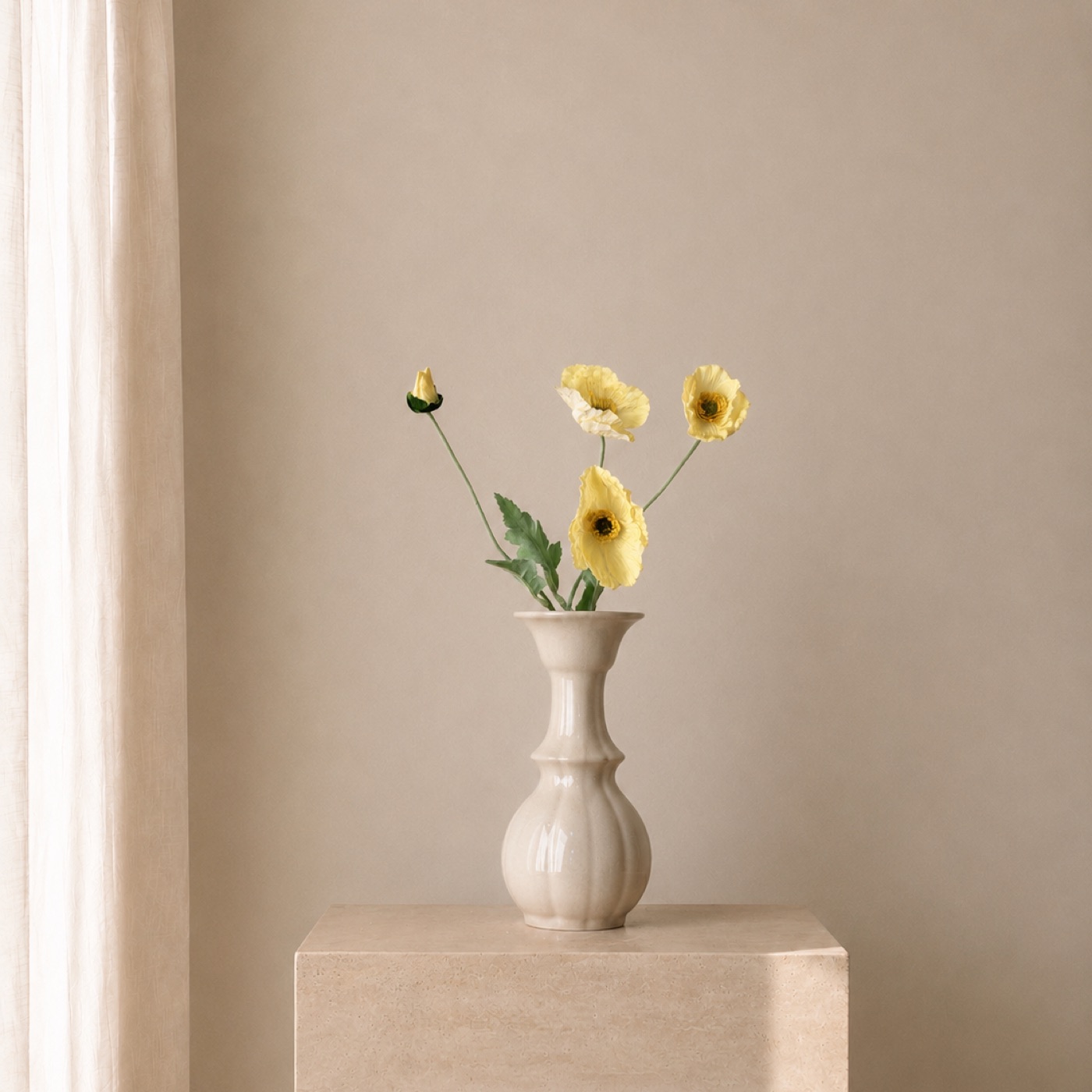 Yellow Anemone Posy Vase