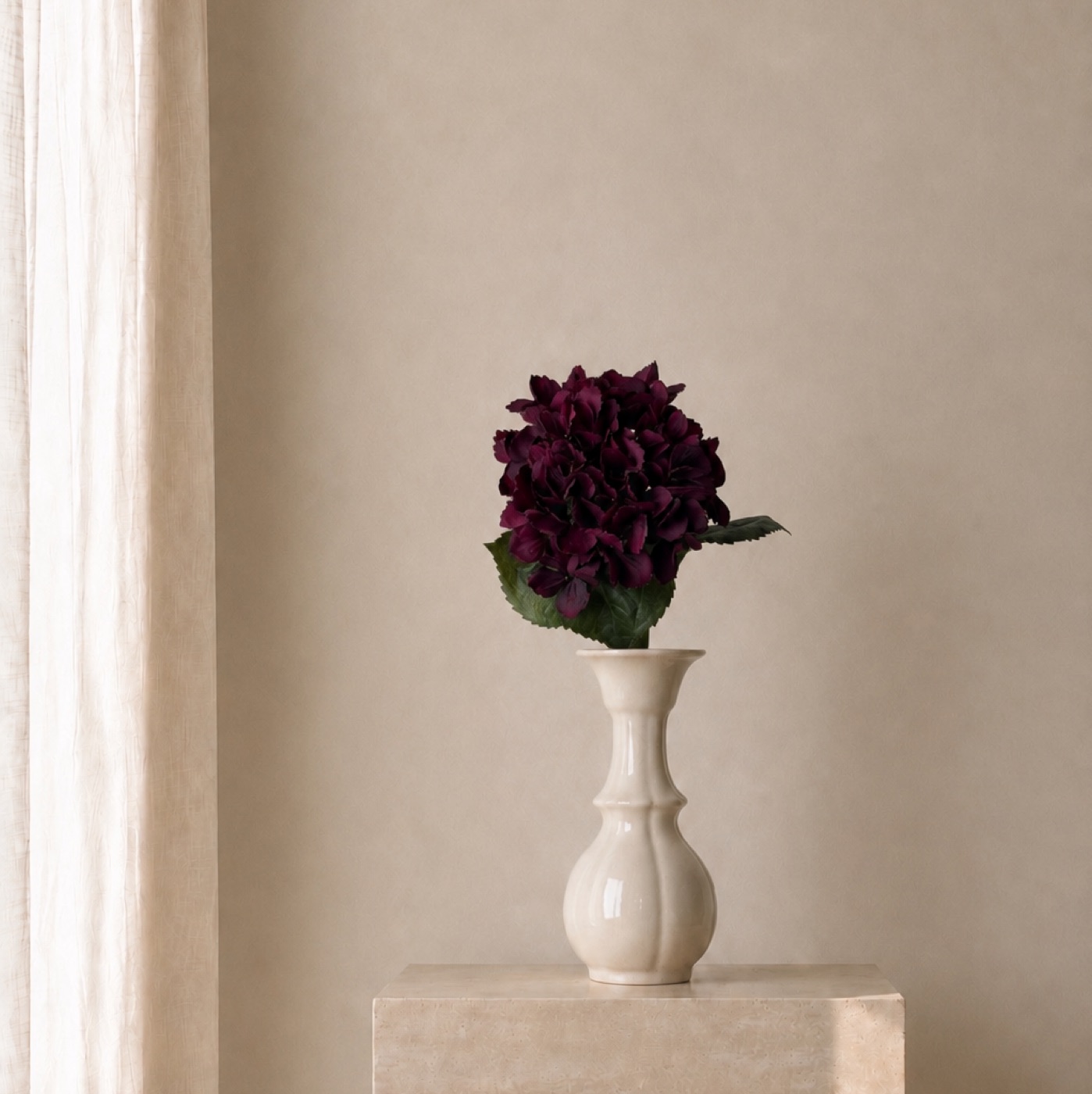 Bordeaux Hydrangea Bud Vase