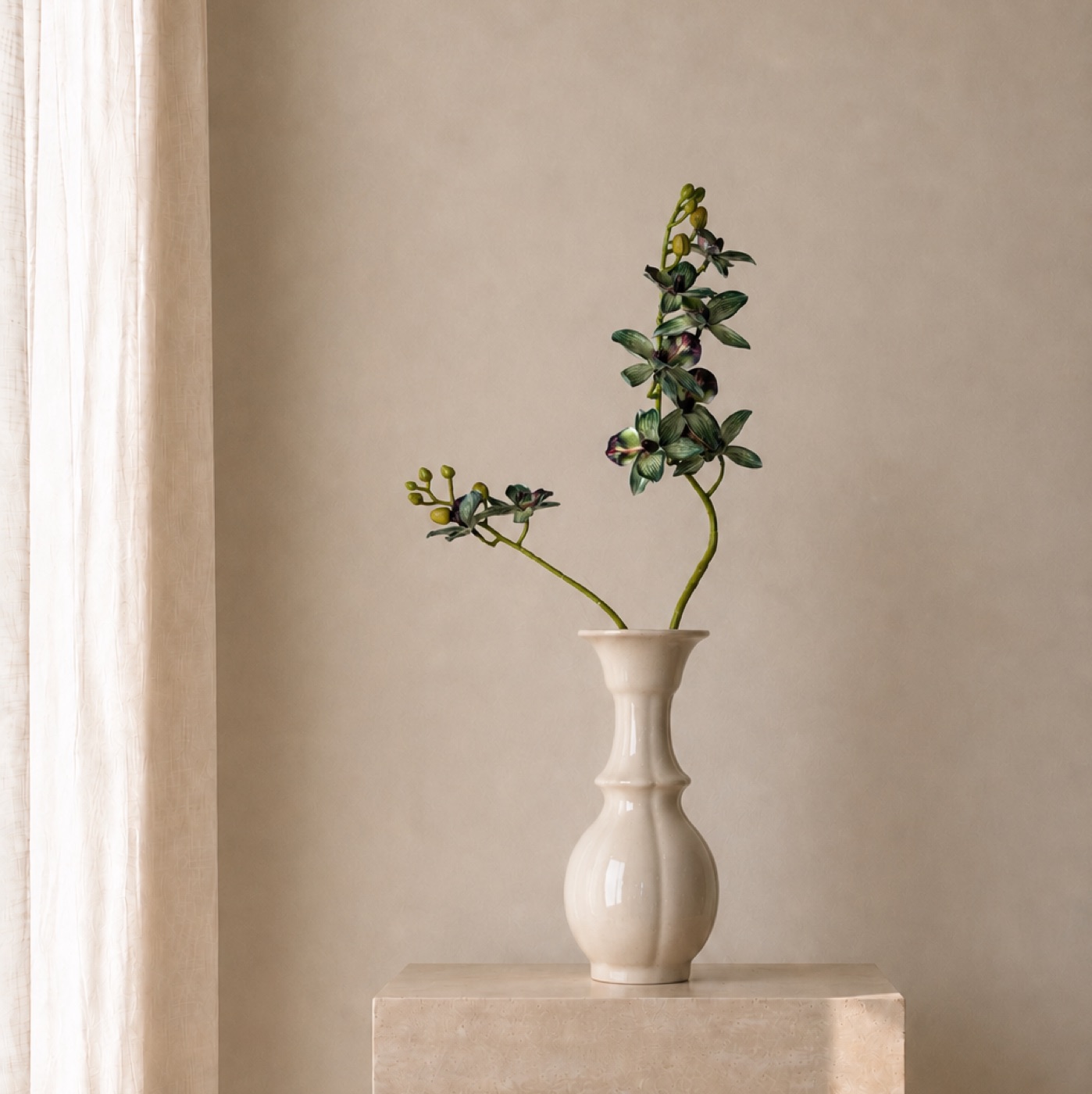 Olive Berry Branch Vase