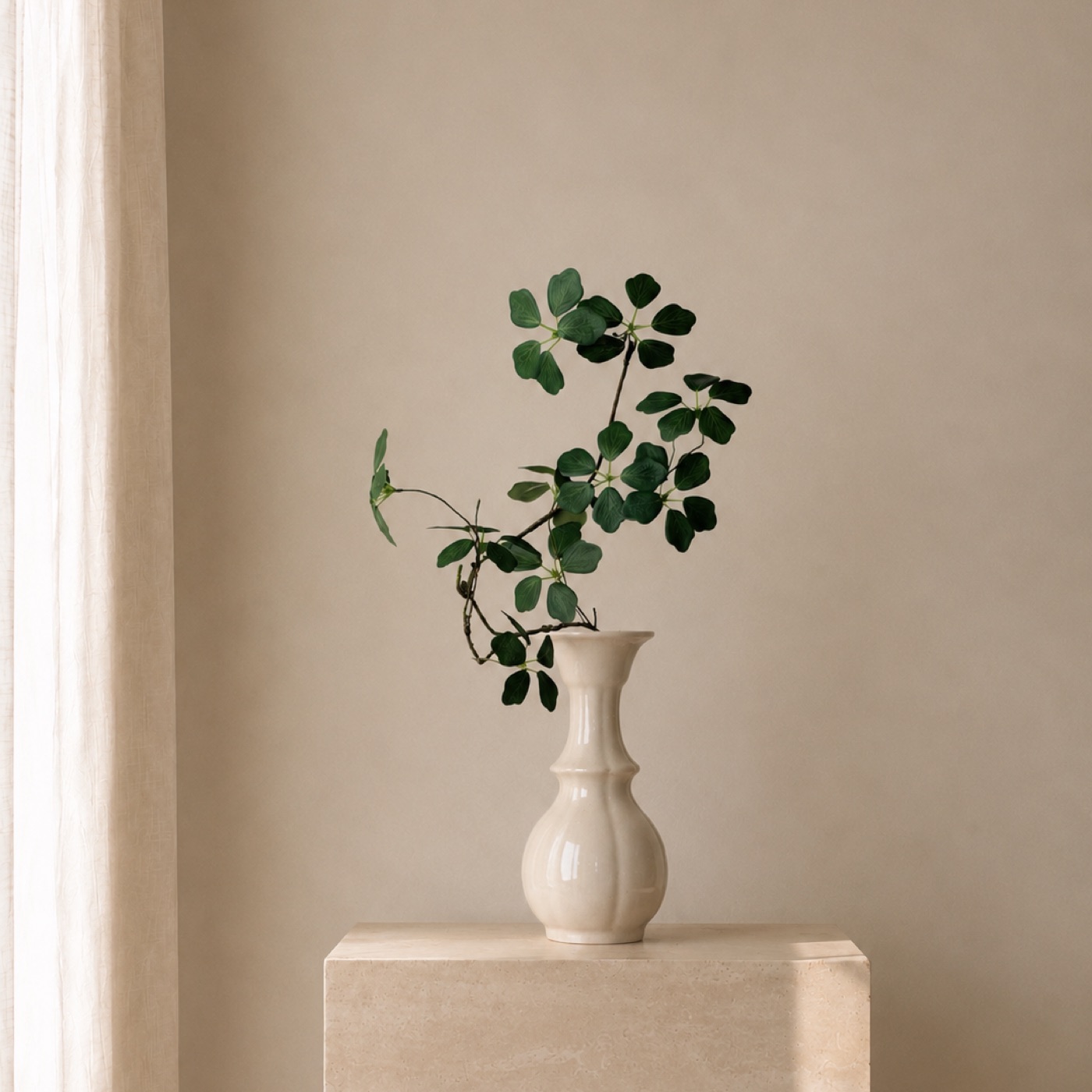 Silver Dollar Eucalyptus Vase