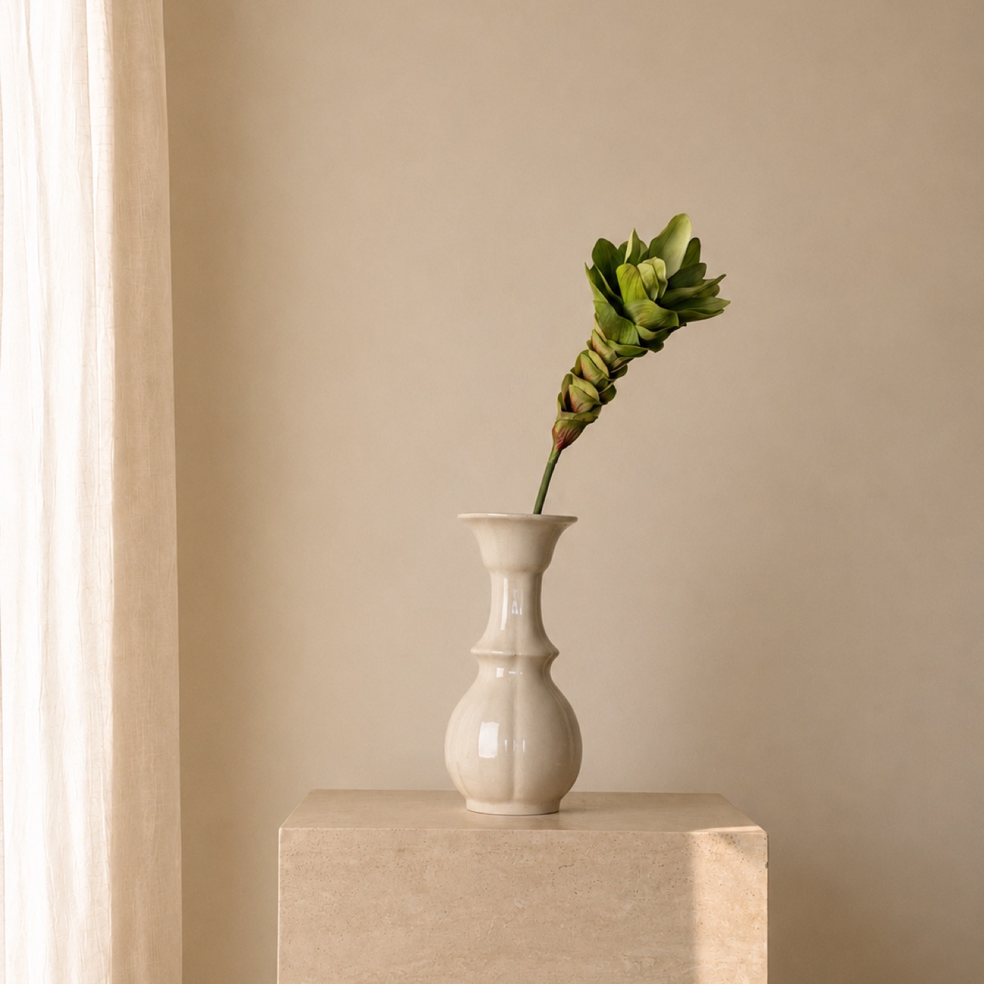 Moss Peony Bud Vase