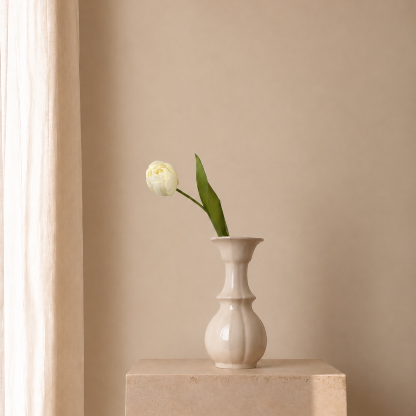 Real-Touch Tulip Stem (White)