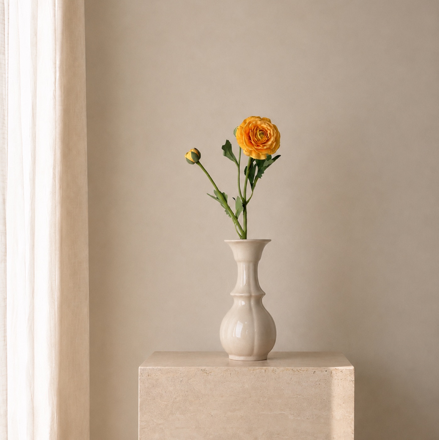 Marigold Rosebud Vase