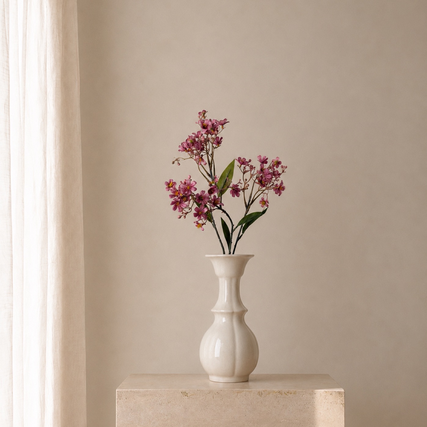 Raspberry Meadowflower Vase