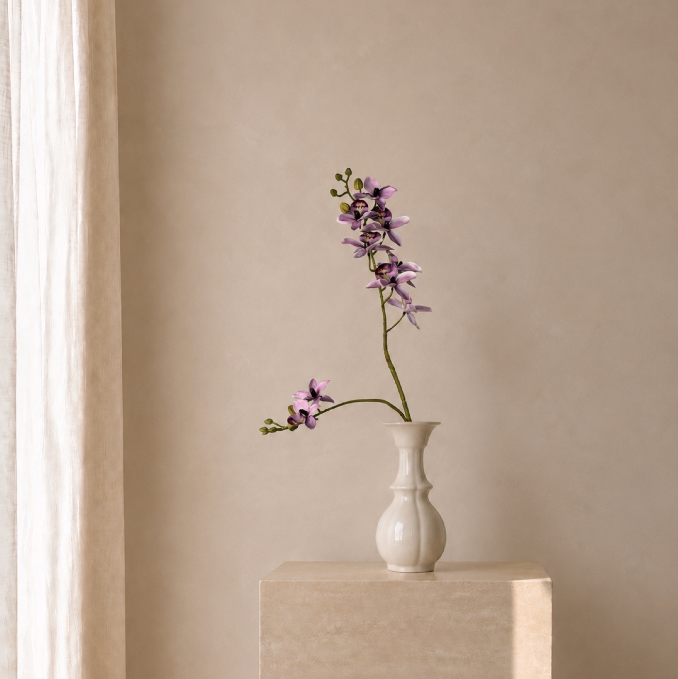 Violet Orchid Arc Vase