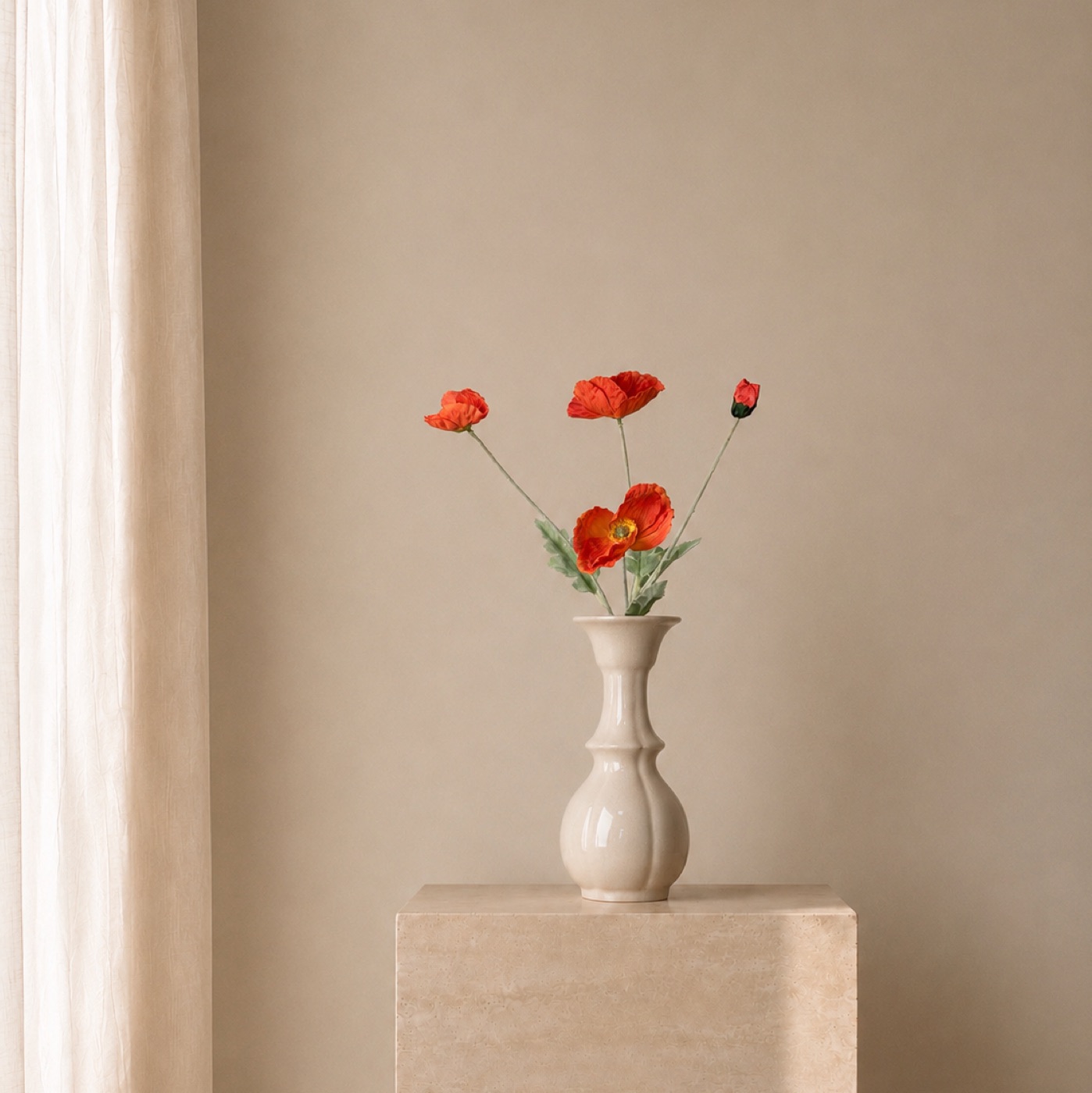 Vermilion Poppy Petite Vase