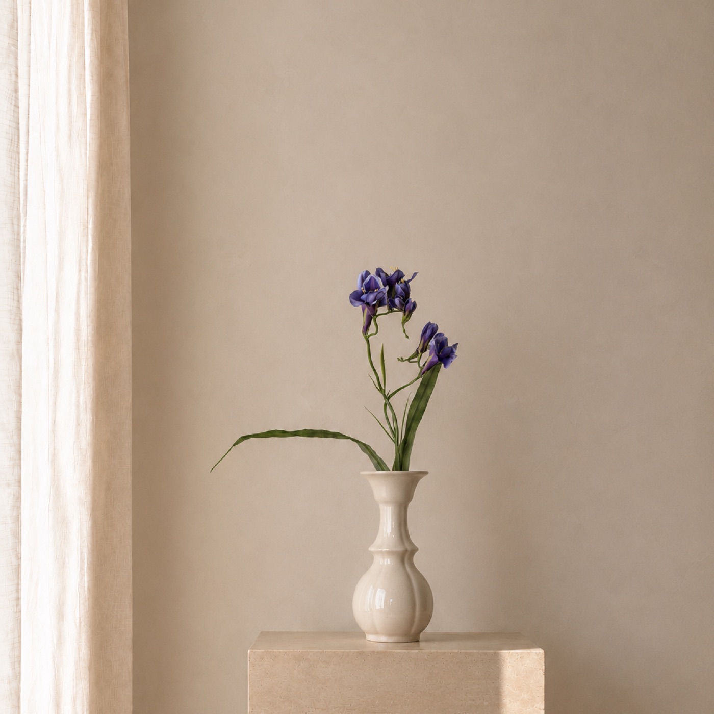 Indigo Iris Petite Vase