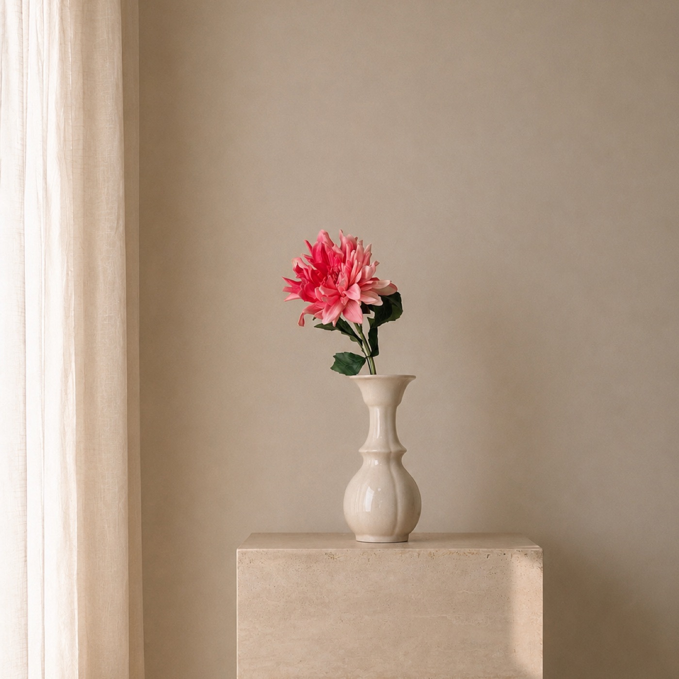 Cerise Dahlia Bud Vase