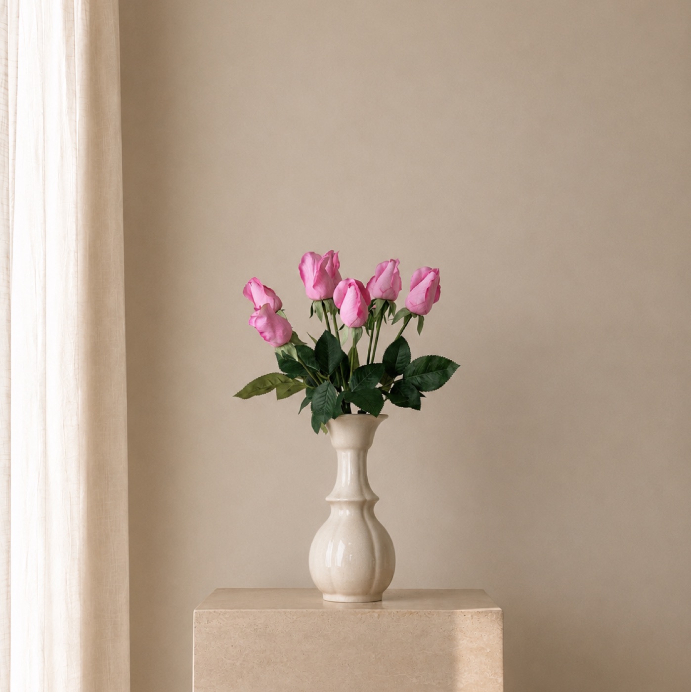 Pink Tulip Garden Vase