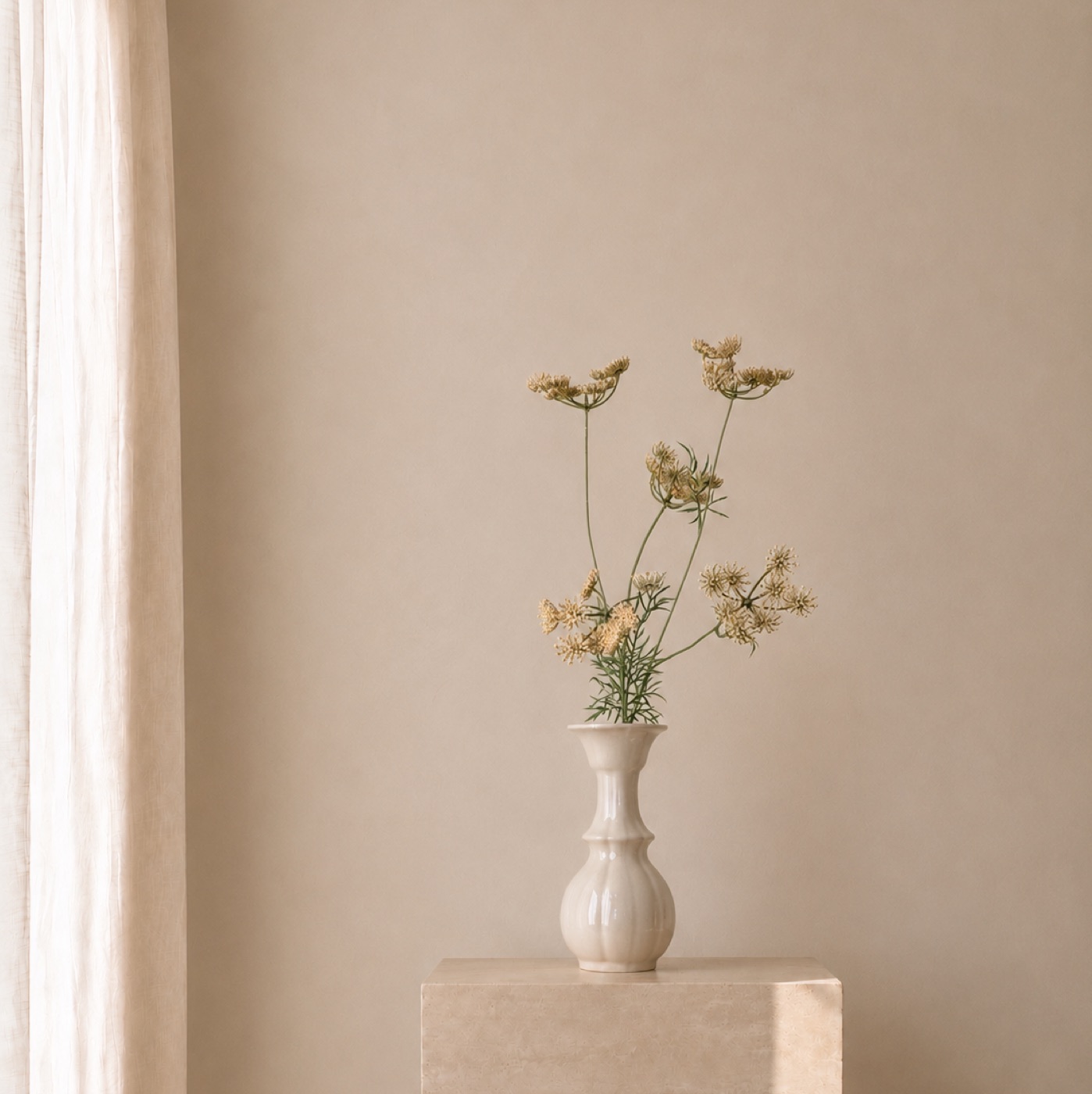 Taupe Dill Stem Vase