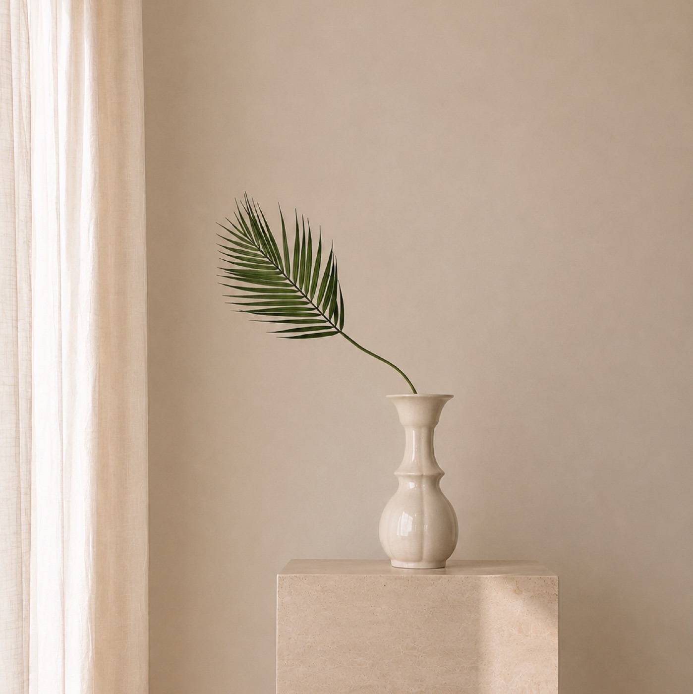 Palm Leaf Solitary Vase