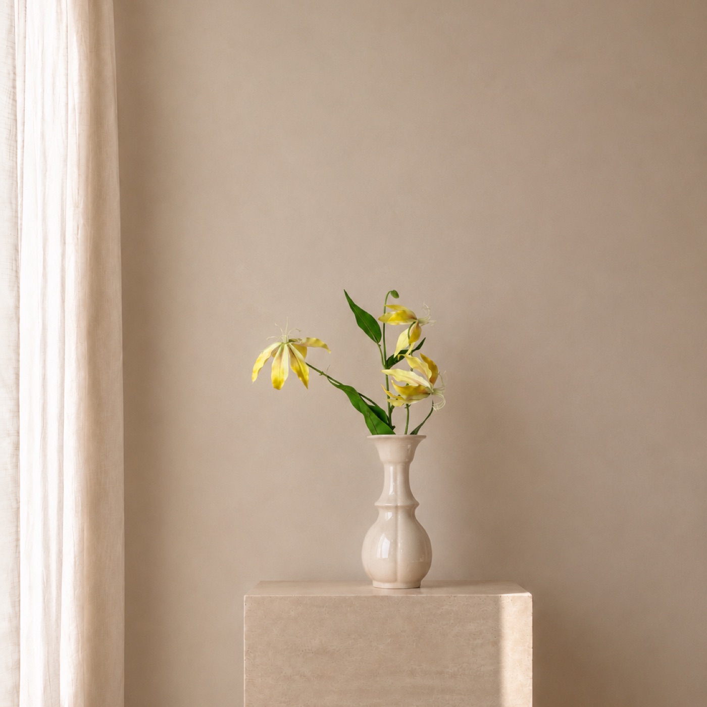 Yellow Iris Stem Vase