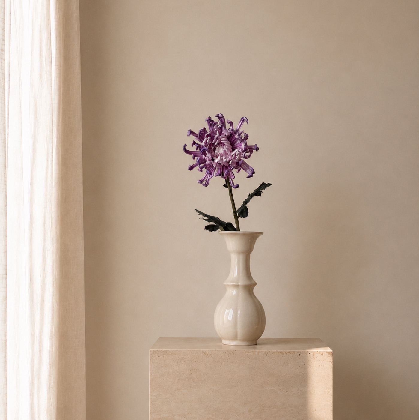 Real-Touch Royal Chrysanthemum Stem (Purple)