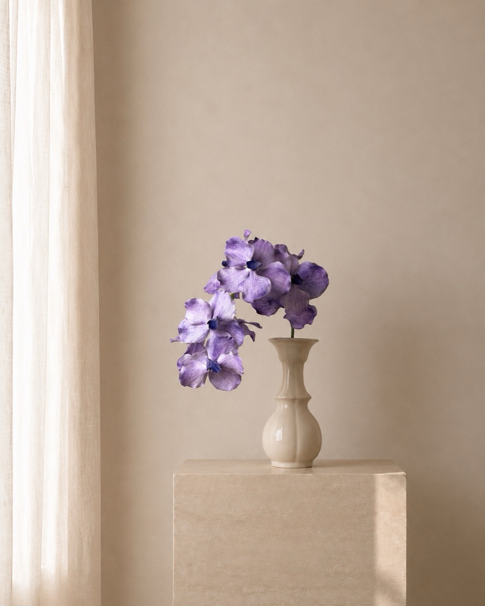 Real-Touch Vanda Orchid Branch, Large (Light Purple)
