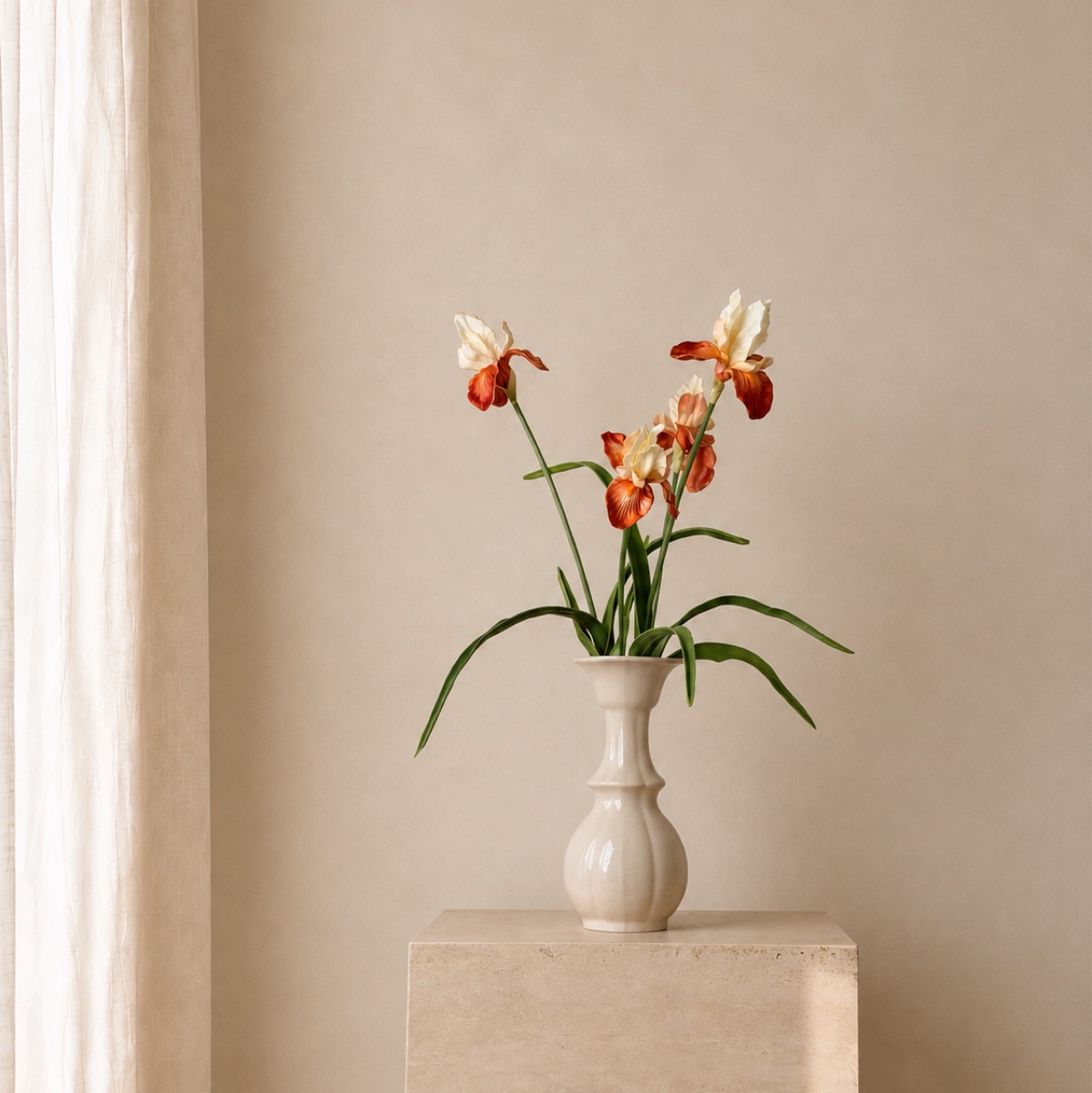 Faux Iris Stem (Mocha Red) — detail 2