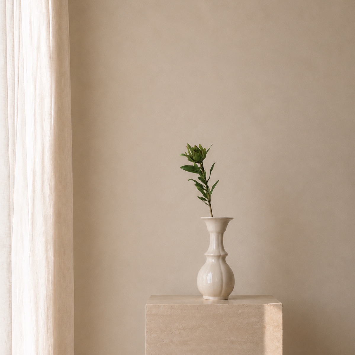 Faux Leucadendron Stem (Green) — detail 2