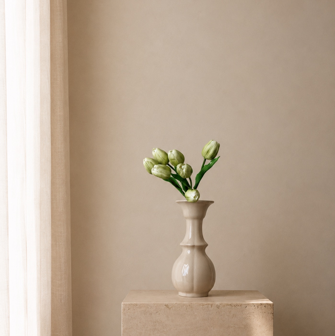 Real-Touch Bundled Tulip Stem (Green)