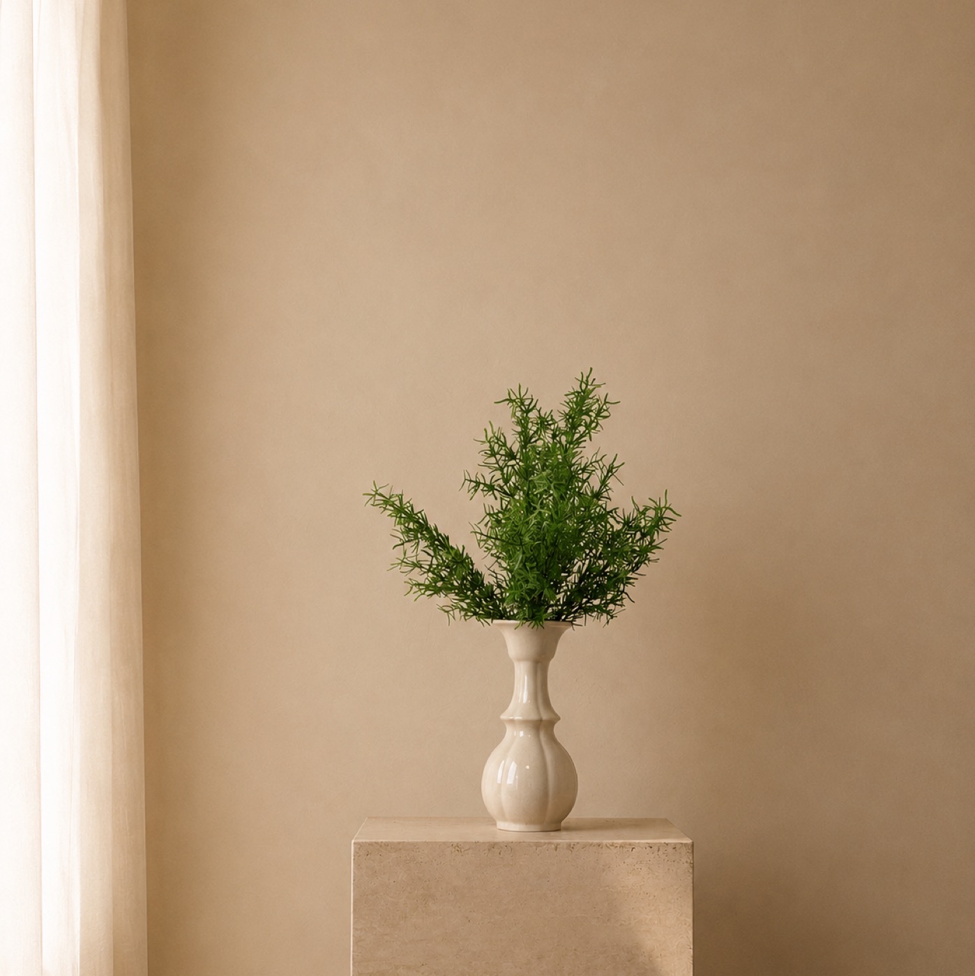 Faux Asparagus Fern, 19-Frond (Green)