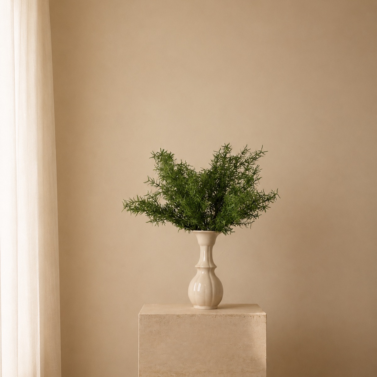 Faux Asparagus Fern, 19-Frond (Green) — detail 2