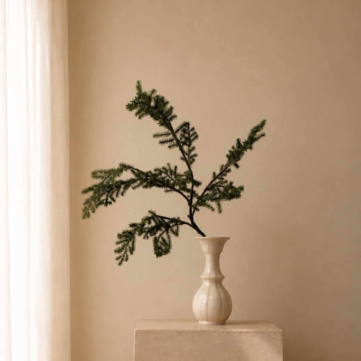 Real-Touch Masson Pine Branch, Medium (Green) — detail 2