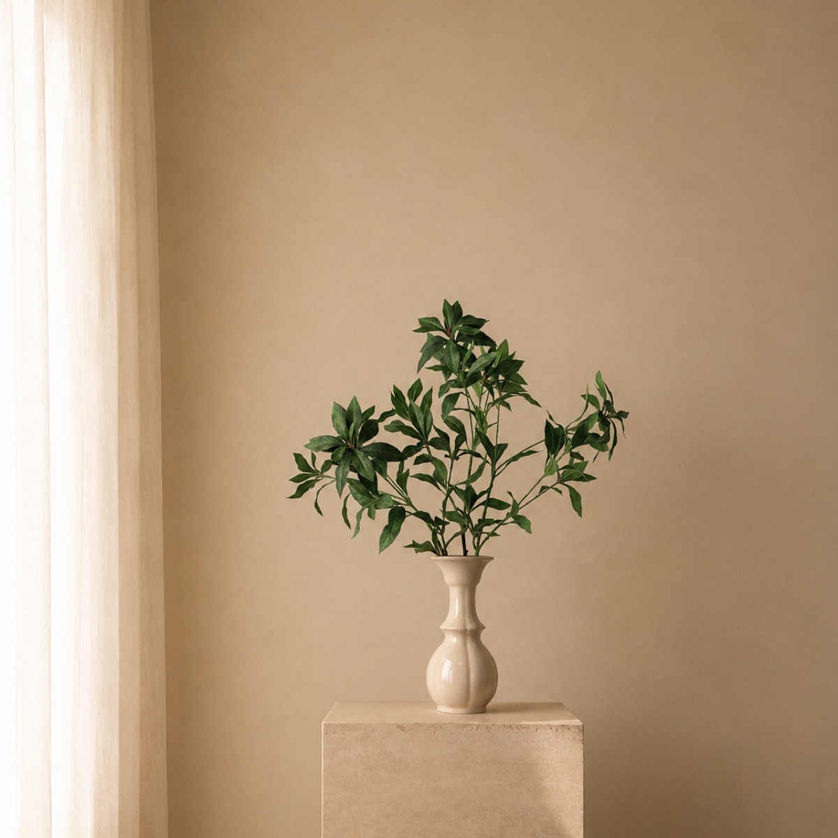 Real-Touch Pieris Branch, Small (3D Green) — detail 2