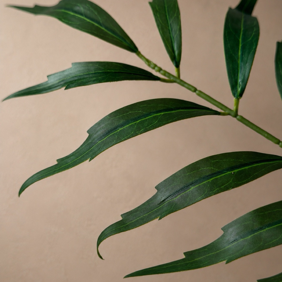 Faux Yellow Nandina Branch, 9-Leaf (3D Green) — detail 3