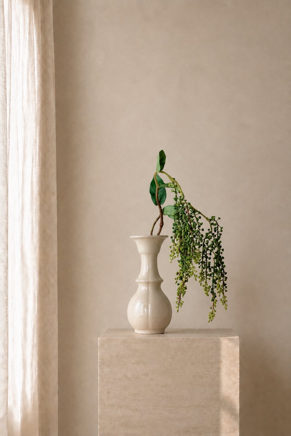 Cascade Amaranth Porcelain Vase