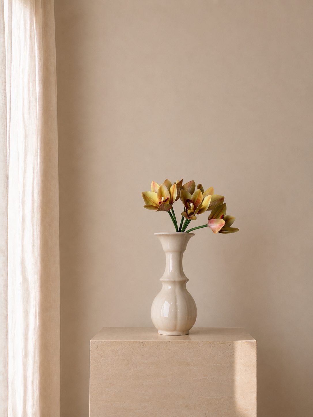 Ochre Tulip Salon Vase