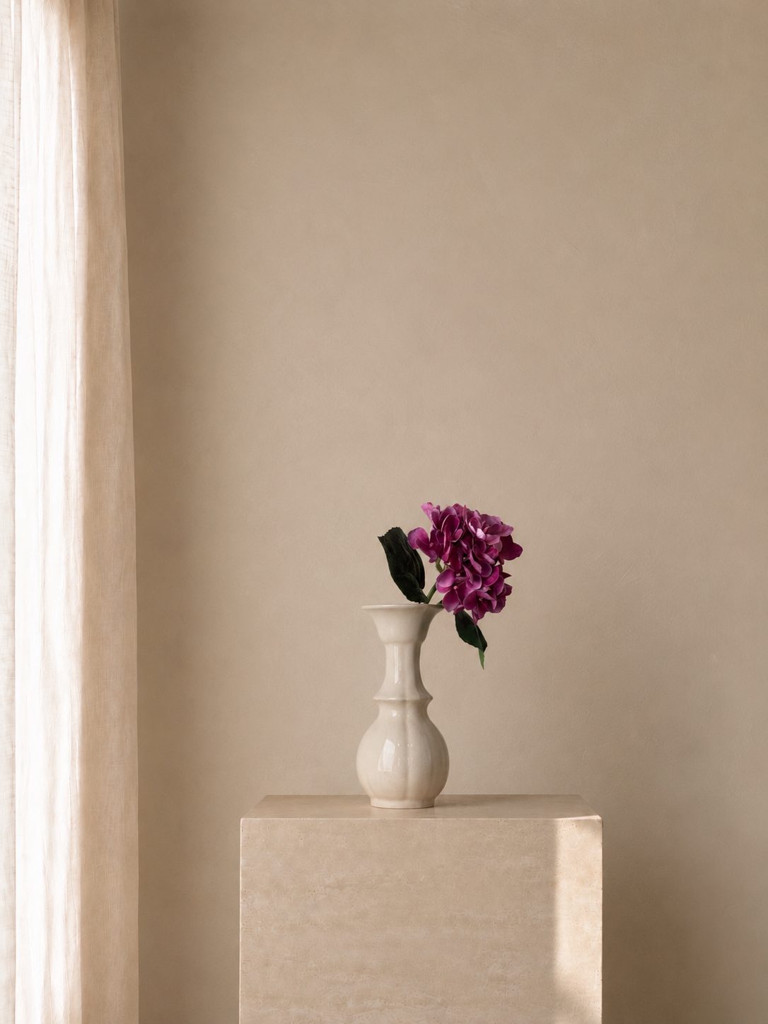 Magenta Hydrangea Bud Vase