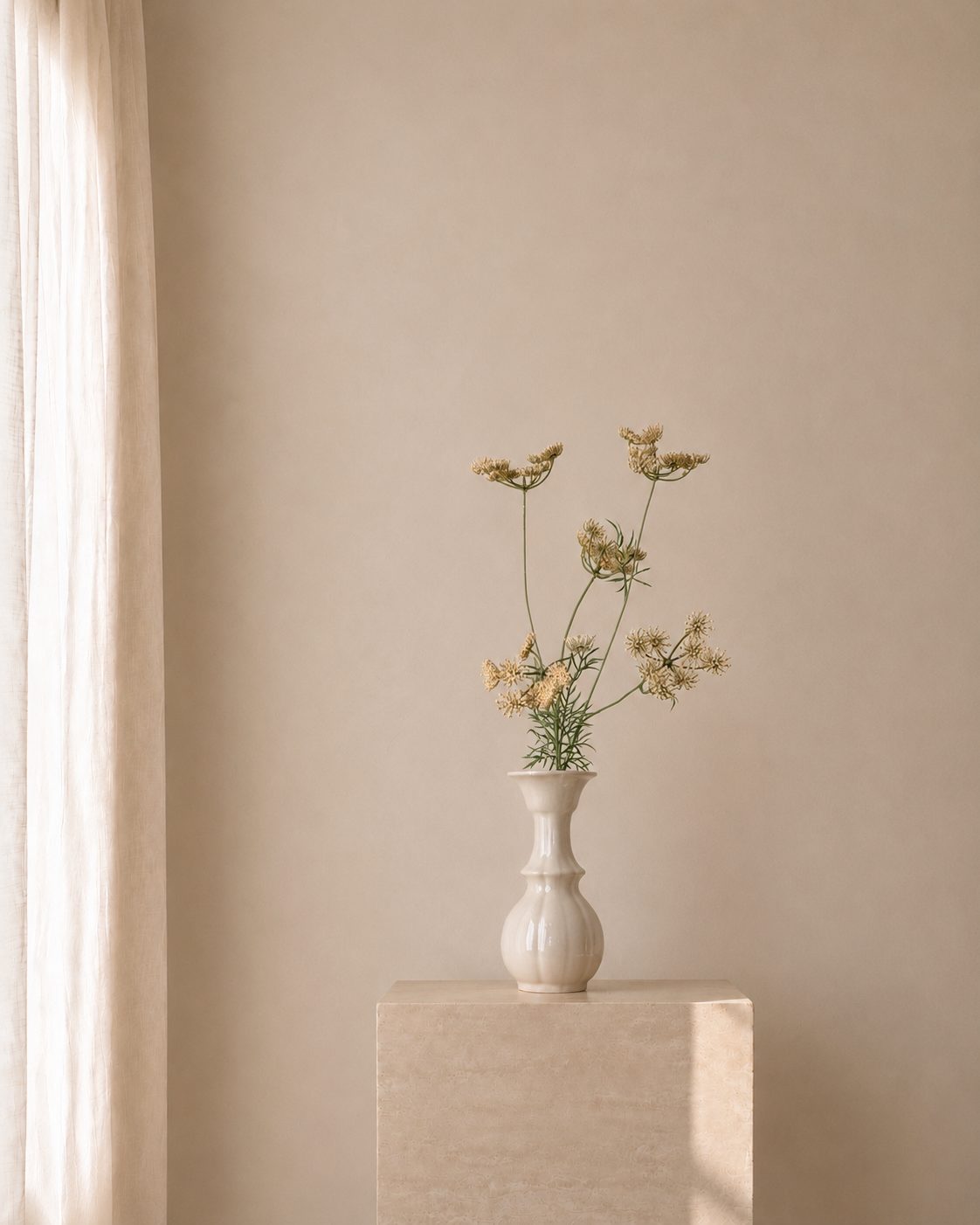 Taupe Dill Stem Vase