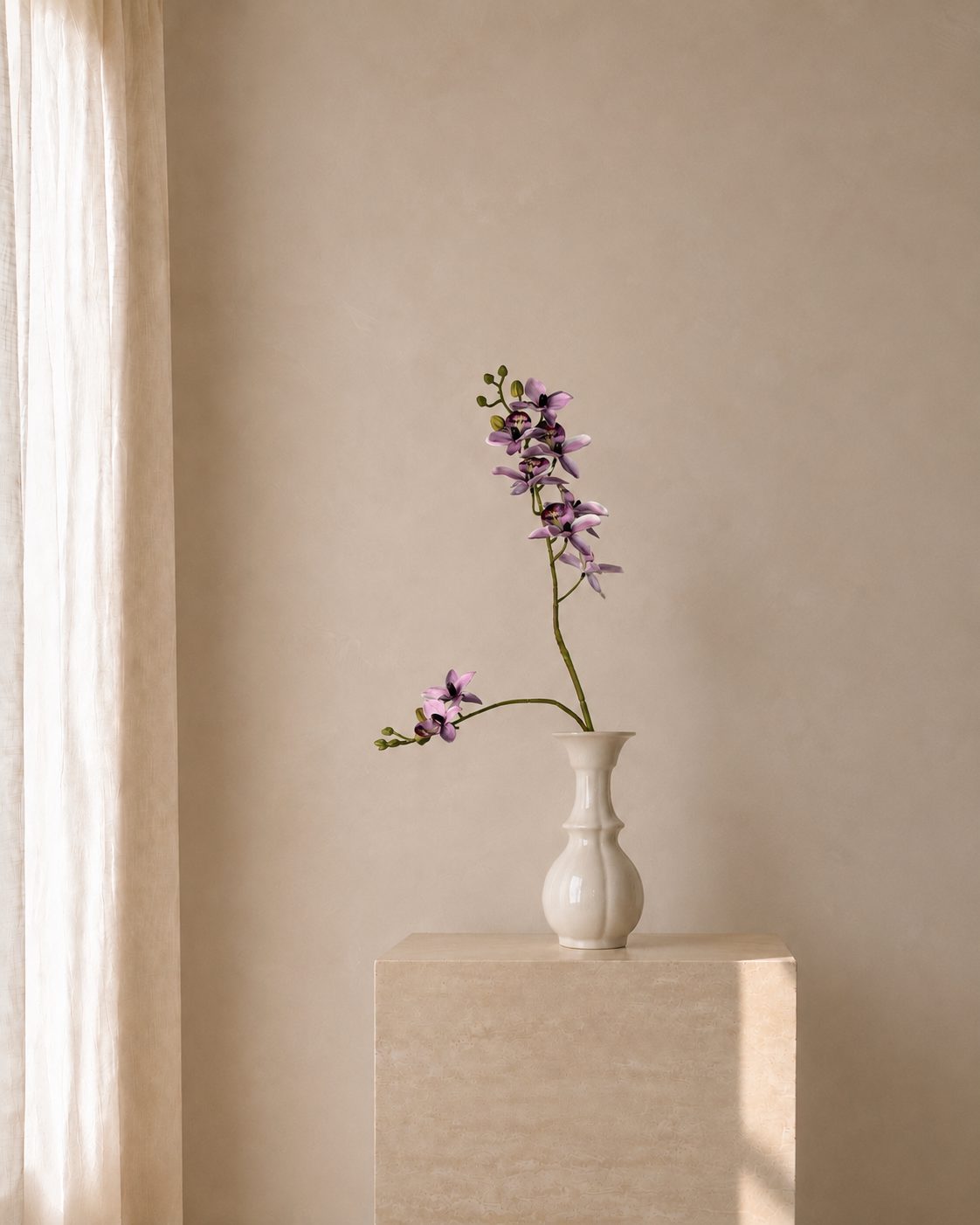 Violet Orchid Arc Vase