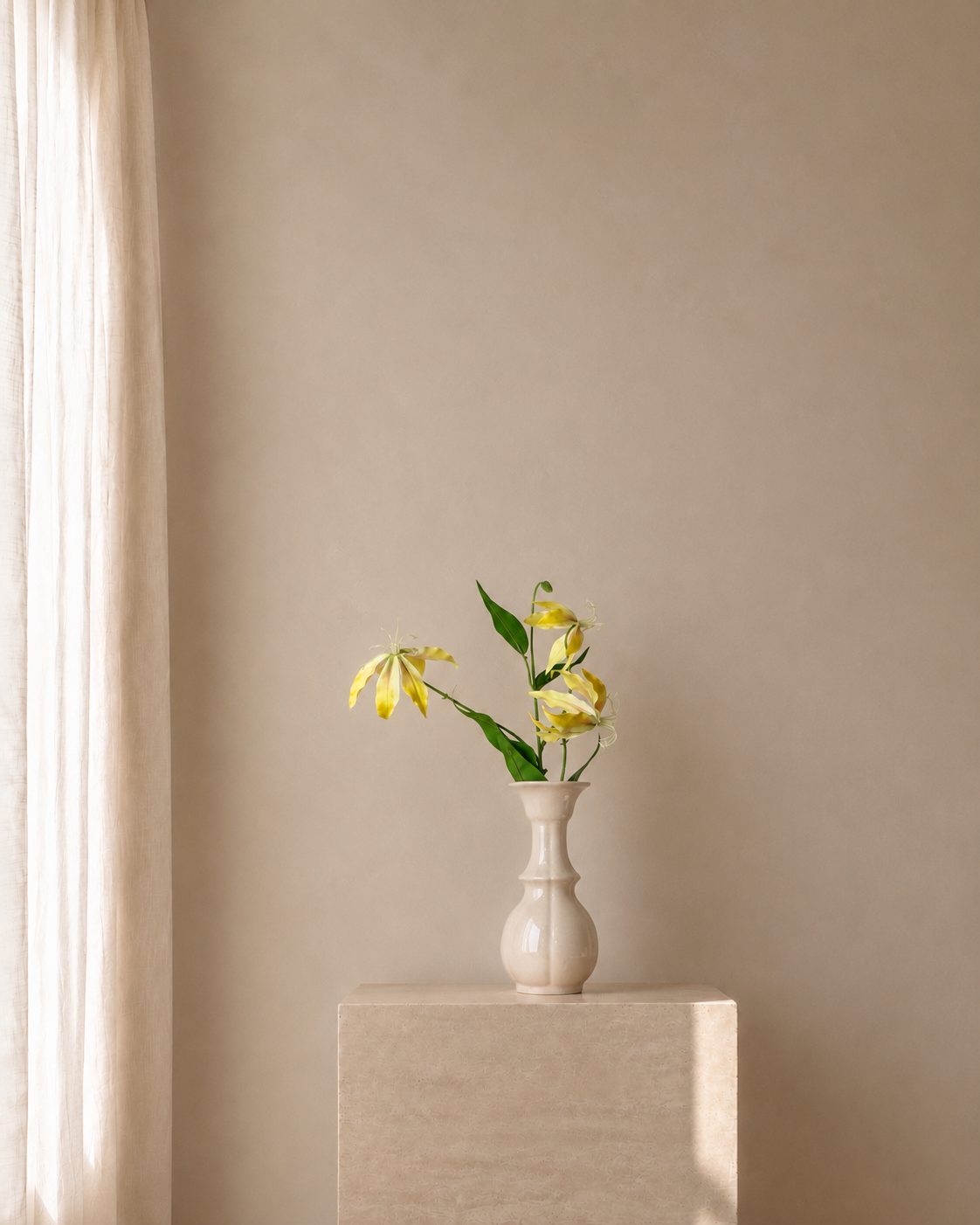 Yellow Iris Stem Vase
